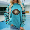 Vintage geometric print sweatshirt